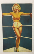 1930s Novelty Boxing Exhibit Card A Knockout Mutoscope Souvenir