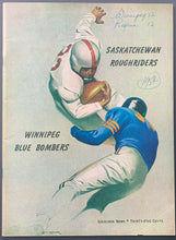 Load image into Gallery viewer, 1954 CFL Football Program Winnipeg Blue Bombers vs Saskatchewan Roughriders
