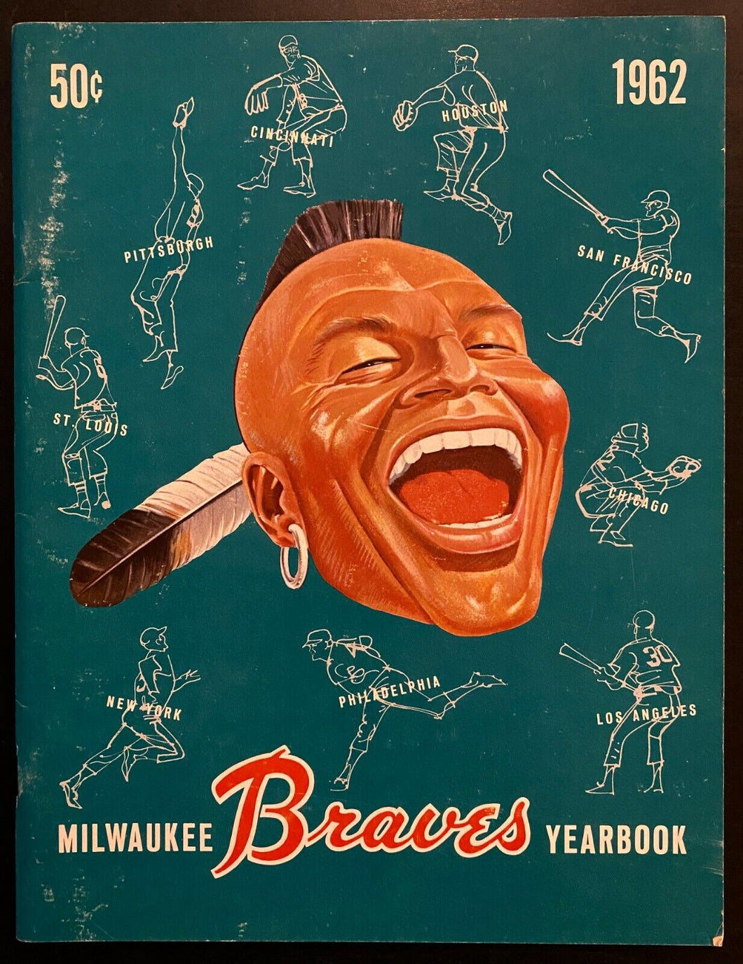 1962 MLB Baseball Milwaukee Braves Yearbook Hank Aaron Joe Torre Phil Niekro