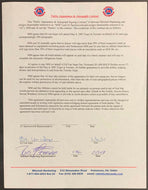 2007 Ed Van Impe Signed Contract NHL Penguins Mitchell Marketing Appearances