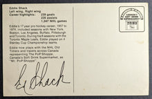Load image into Gallery viewer, 1970s Eddie Shack Signed Pop Shoppe Postcard Toronto Maple Leafs Autographed VTG
