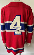 Jean Beliveau Autographed Montreal Canadiens CCM NHL Hockey Jersey COA HOF