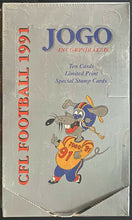 Load image into Gallery viewer, New Factory Sealed Box CFL 1991 by JOGO Football Cards Vintage NOS!
