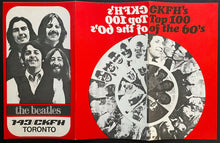 Load image into Gallery viewer, 1970 CKFH Toronto Fold Record Survey Music Chart 100 Greatest Songs Beatles Top

