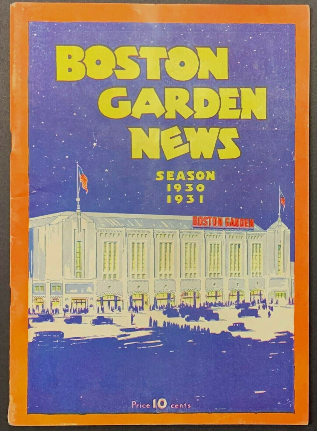 1930-31 Philadelphia Quakers Boston Bruins NHL Hockey Program Eddie Shore Rare