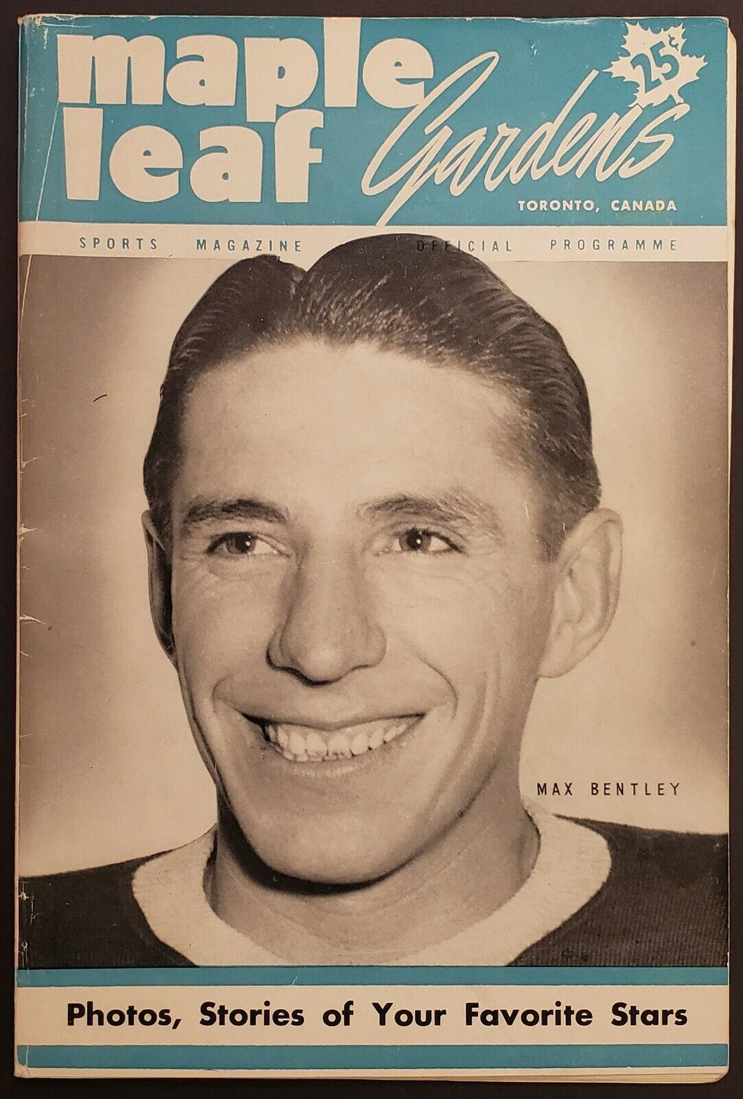 1951 Maple Leaf Gardens NHL Program Leafs Rangers Signed Lineup John McCormack