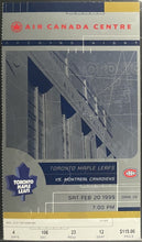 Load image into Gallery viewer, 1999 1st Game Air Canada Centre ACC NHL Hockey Ticket Maple Leafs vs Canadiens
