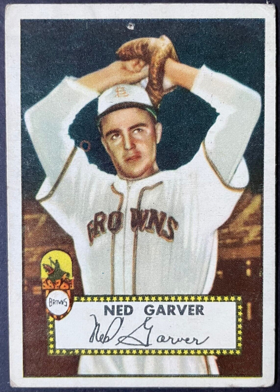 1952 Topps Baseball Ned Garver #212 St. Louis Browns MLB Card Vintage