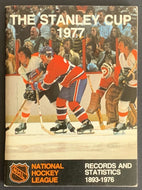 1977 NHL Hockey Stanley Cup Records + Statistics Media Guide Clarke Dryden Cover