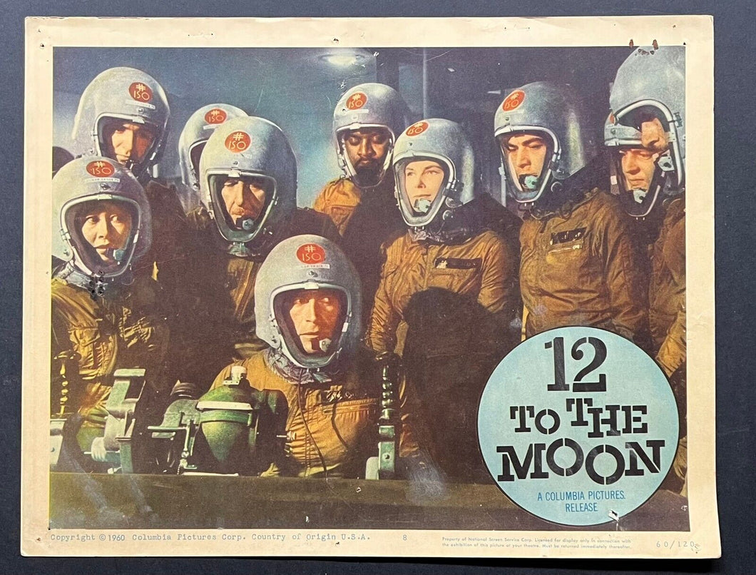 1960 Original Vintage 12 To The Moon Movie Film Lobby Card #9 Columbia Pictures