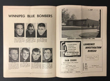 Load image into Gallery viewer, 1962 CFL Football Program Hamilton Tiger-Cats Vs Winnipeg Blue Bombers
