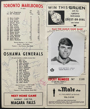 Load image into Gallery viewer, 1968-69 MLG Jr A Hockey Program Signed x11 Oshawa Generals vs Toronto Marlboros
