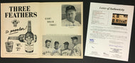 Durocher Feeney Stoneham Brannica +1 Signed 1951 World Series MLB Program JSA