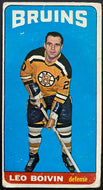 1964-65 Vintage Boston Bruins Leo Boivin Topps Tallboy NHL Hockey Card