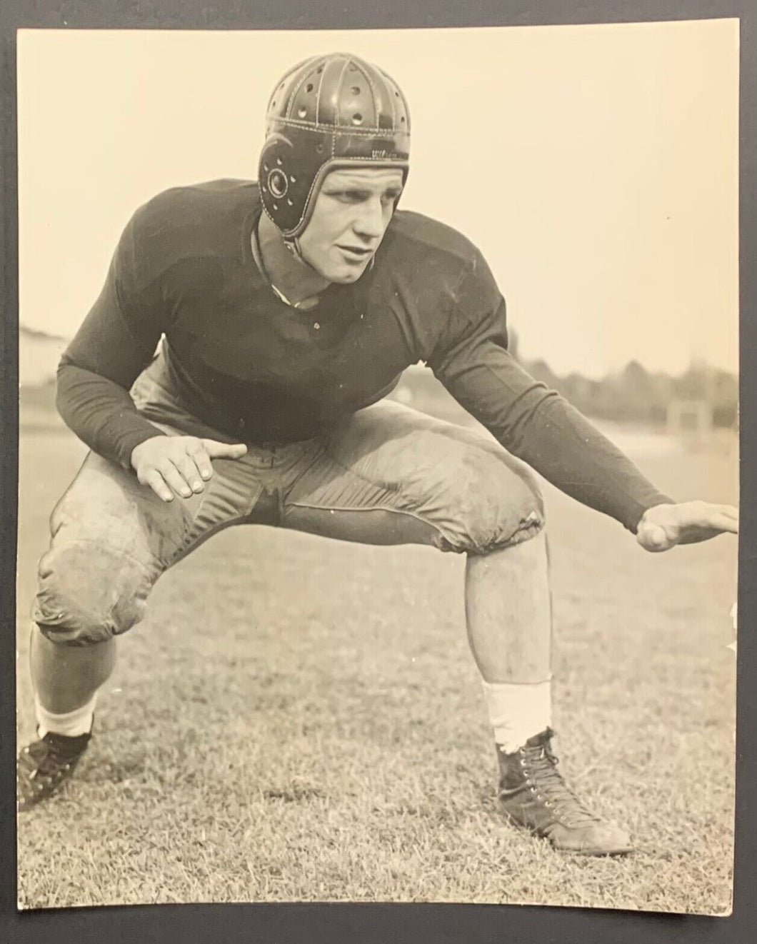 1936 - 1938 Northwestern Star Football Player Type 1 Photo Bob Voigts Vintage