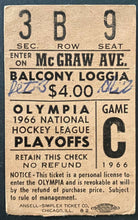 Load image into Gallery viewer, 1966 Detroit Olympia NHL Playoff Hockey Program + Ticket Game 6 Stanley Cup
