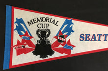 Load image into Gallery viewer, 1992 WHL Hockey Memorial Cup Pennant OHL Seattle Vintage 29&quot;

