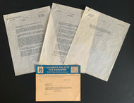 1961` Toronto Maple Leaf Baseball Club Canadian Pacifc Telegraphs + Letters