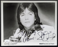 David Cassidy Autographed Signed Promotional B&W Photo RCA Records Vintage JSA