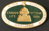 1984 Figure Skating Championship Lapel Pin Canada Life Single Rink