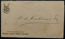 Load image into Gallery viewer, 1904-05 Montreal Amatuer Athletics Association Membership Notice Receipt Ribbon

