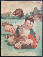 1930's Scribbler Book Original Vintage Football Scene Notebook