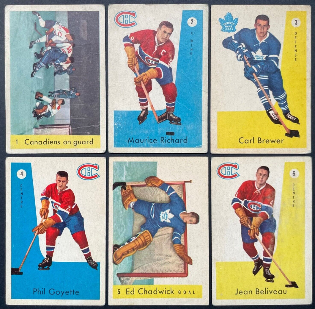 1959-60 Parkhurst Hockey Cards Full Set NHL Punch Imlach Carl Brewer Vintage HOF