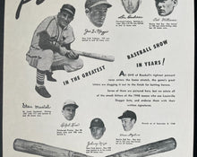 Load image into Gallery viewer, 1948 Louisville Slugger Star Performance Ad Poster Musial DiMaggio Williams MLB
