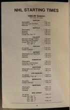 Load image into Gallery viewer, 1988-89 Vintage NHL Hockey Original Schedule Rulebook Calgary Flames Retro
