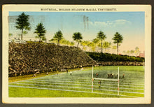 Load image into Gallery viewer, 1920's Montreal Molson Stadium McGill University Football Postcard Vintage Vtg
