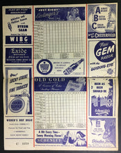 Load image into Gallery viewer, 1947 Shibe Park MLB Baseball Program Philadelphia Phillies v Pittsburgh Pirates
