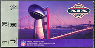 1985 NFL Football Super Bowl XIX Ticket San Francisco 49ers Beat Miami Dolphins