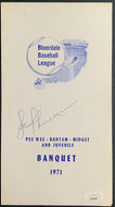 Autographed Joe Theismann Banquet Program Toronto Argonauts CFL NFL Football