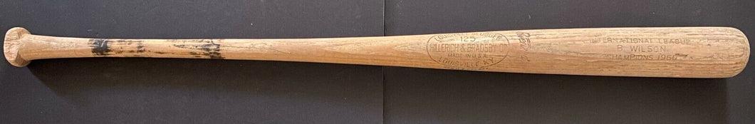 1960 International League Baseball Champions Toronto Bob Wilson Game Used Bat