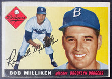 Load image into Gallery viewer, 1955 Topps Baseball #111 Bob Milliken Brooklyn Dodgers Vintage MLB Card
