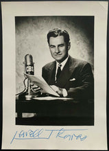 Load image into Gallery viewer, Lowell Thomas Autographed Photo Famed CBS Newsman Actor Writer + Signed B&amp;W
