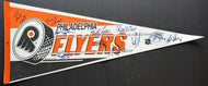 1991-92 Philadelphia Flyers Team Signed NHL Hockey Pennant x11 Autographs
