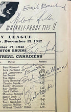 Load image into Gallery viewer, 1942 NHL Hockey Program Signed x11 NY Rangers Montreal Canadiens Autographed
