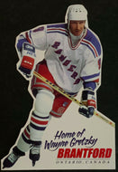 1990's Home Of Wayne Gretzky Brantford Unused Die Cut Postcard Vintage NHL