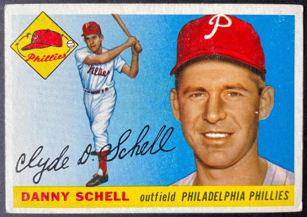 1955 Topps Baseball #79 Danny Schell Philadelphia Phillies Vintage MLB Card