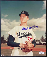 Don Drysdale Autographed MLB Baseball Photo Signed Brooklyn Dodgers Picture JSA