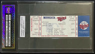 Eddie Murray 3000th Hit Full Ticket 1995 Metrodome MLB Twins vs Indians Graded