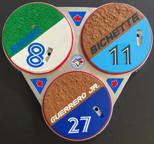 Load image into Gallery viewer, Toronto Blue Jays Bobblehead Trio Player Bobble Guerrero Jr &amp; Biggio &amp; Bichette
