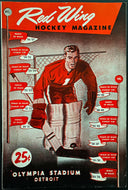 1958 Detroit Olympia NHL Hockey Program Red Wings Blackhawks Howe Scores #375
