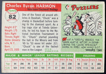 Load image into Gallery viewer, 1955 Topps Baseball #82 Chuck Harmon Cincinnati Redlegs Vintage MLB Card
