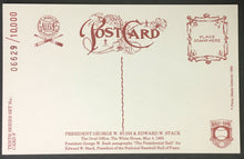 Load image into Gallery viewer, President George H W Bush Signed 1989 Perez Steele Hall Of Fame Post Card JSA

