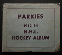 Load image into Gallery viewer, 1953-54 Parkhurst Hockey Card Album Terry Sawchuk Included Inside Vintage NHL
