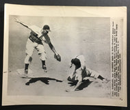 1950 Cleveland Stadium Associated Press Photo Joe Gordon Jim Hegan New York