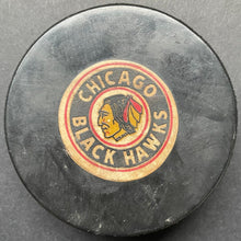 Load image into Gallery viewer, 1970s NHL Converse Vintage Game Used Official Chicago Blackhawks Art Ross Puck
