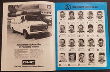Load image into Gallery viewer, 1971 Olympia Stadium Hockey Program Detroit Red Wings vs Minnesota North Stars
